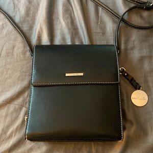 Black leather purse